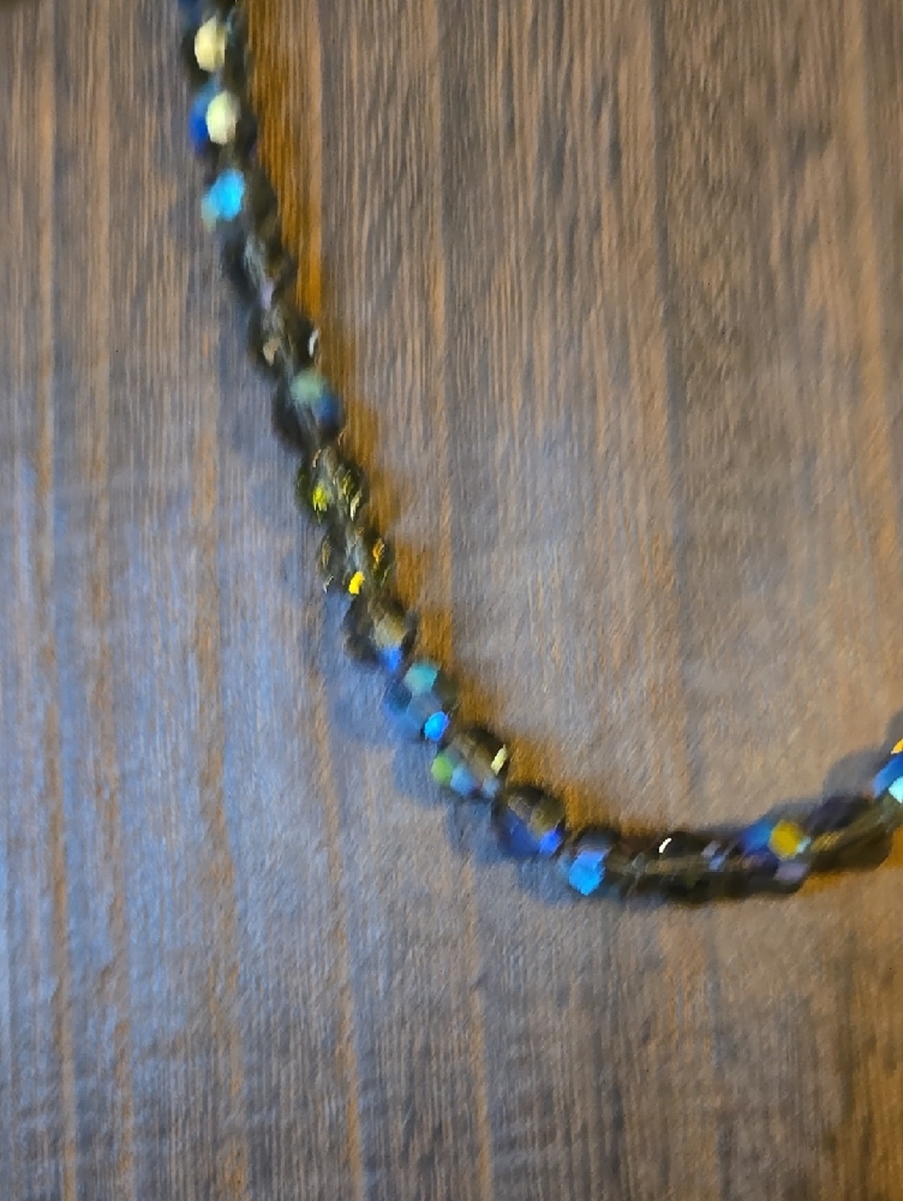 Kirks Folly Iridescent Black Crystal Beaded Necklace - Picture 4 of 8